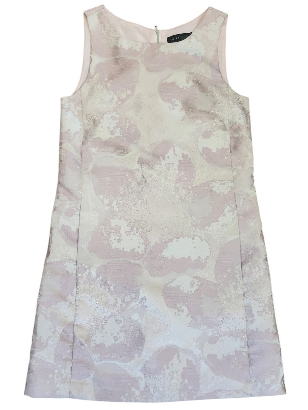 SLATE & WILLOW 'Andy' Pink & Silver Mini Shift Dress - Size XS - Picture 7 of 12